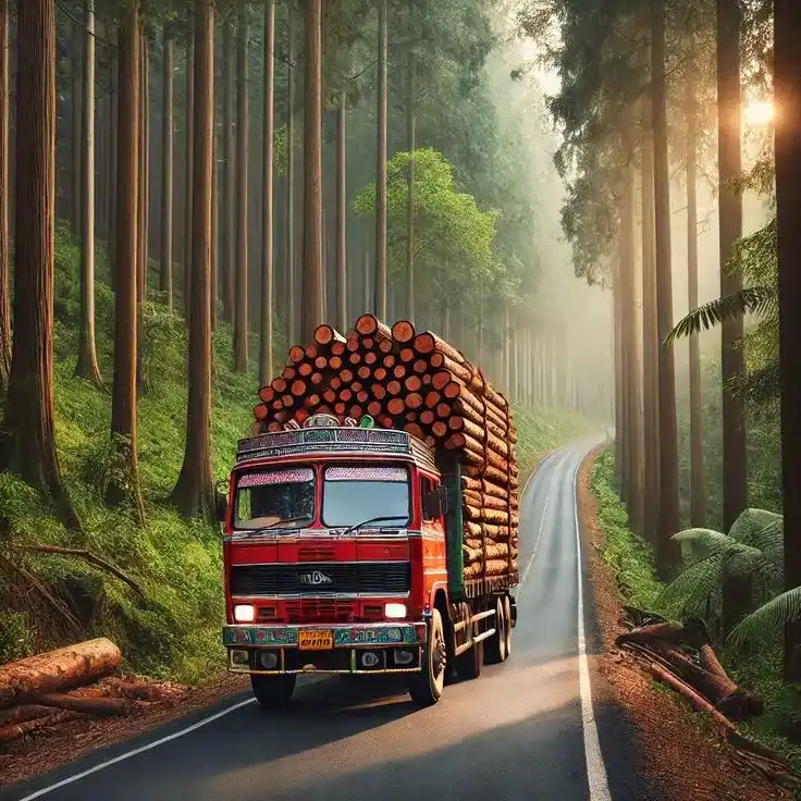 Pushpa Truck Game heavy cargo truck driving on Indian highway roads